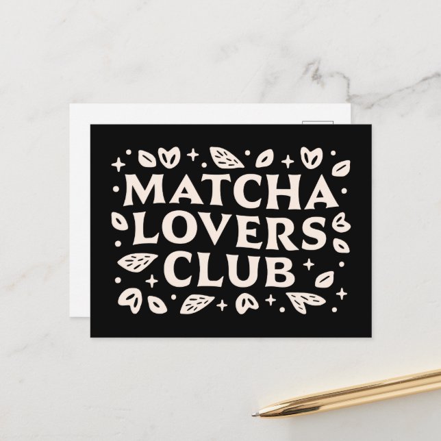 Matcha lover quotes postcard (Front/Back In Situ)