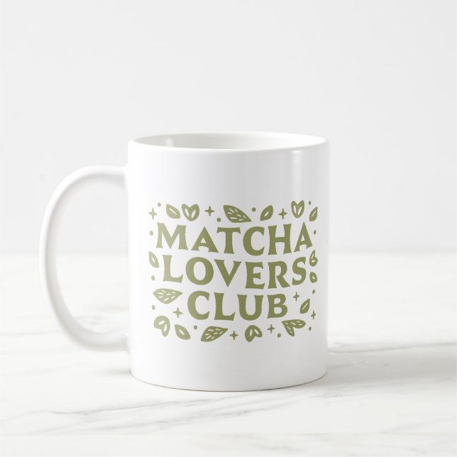Matcha lovers club aesthetic coffee mug (Left)