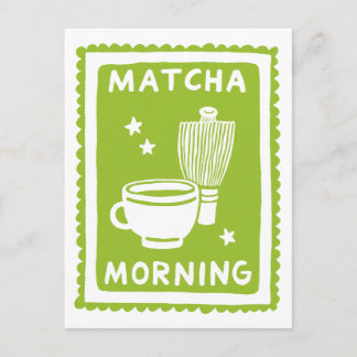 Matcha Morning Green Tea Culinary Postcard
