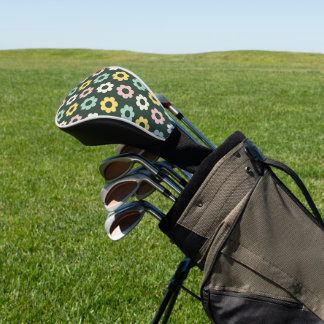 Matcha Sage Green Retro Flower Golf Driver Head Cover
