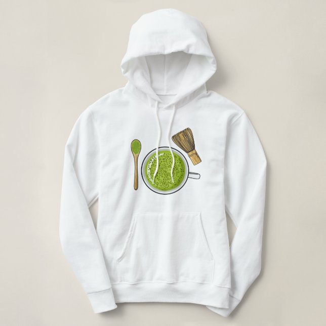 Matcha sticker! Sticker Hoodie (Design Front)