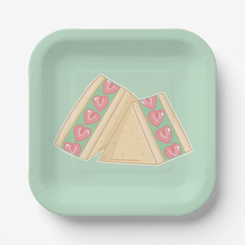 Matcha Strawberry Sandwich Birthday Picnic Paper Plates