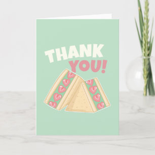 Matcha Strawberry Sandwich  Letterpress Thank You Card