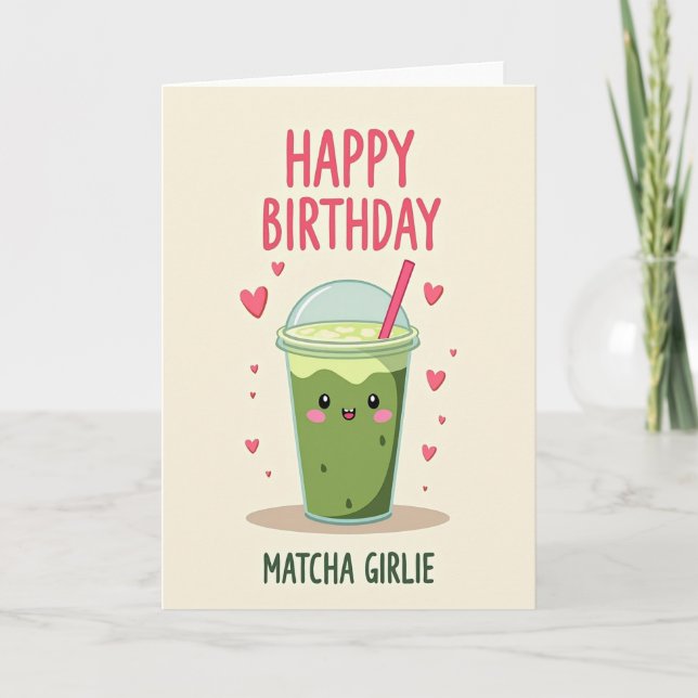 Matcha Sweet Birthday Card (Front)