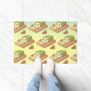 Matcha Swiss Roll: Iron T Green Tea Cake Art Doormat