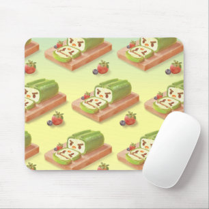 Matcha Swiss Roll: Iron T Green Tea Cake Art Mouse Pad