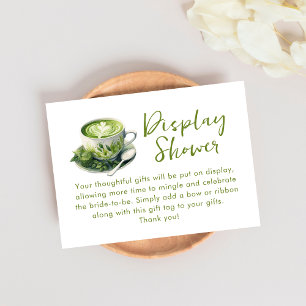 Matcha Tea Themed Display Shower Bridal Shower Enclosure Card