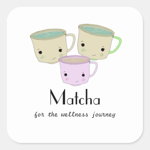 Matcha Wellness Journey Round Sticker