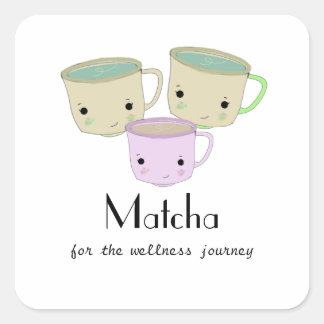 Matcha Wellness Journey Round Sticker