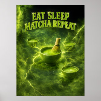 Matcha Zen Green Energy Poster