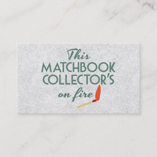 Matchbook Collector Business Card