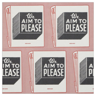 matchbook cover We Aim to Please Fabric