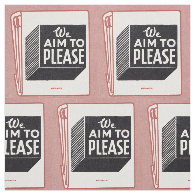 matchbook cover We Aim to Please Fabric (Swatch)