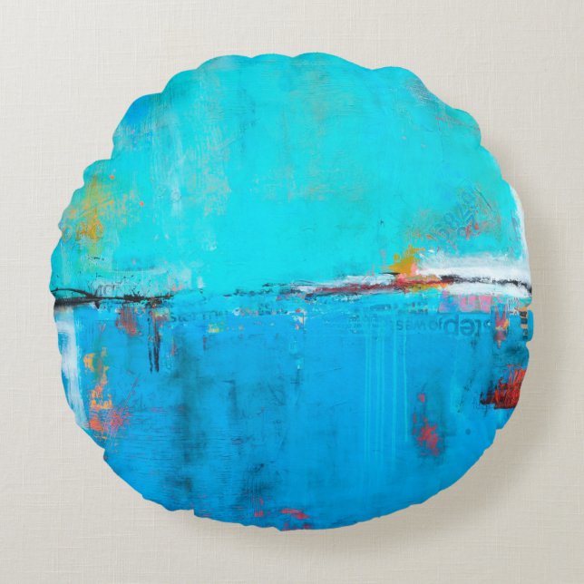 Matchbox Blues 5 Round Pillow (Front)