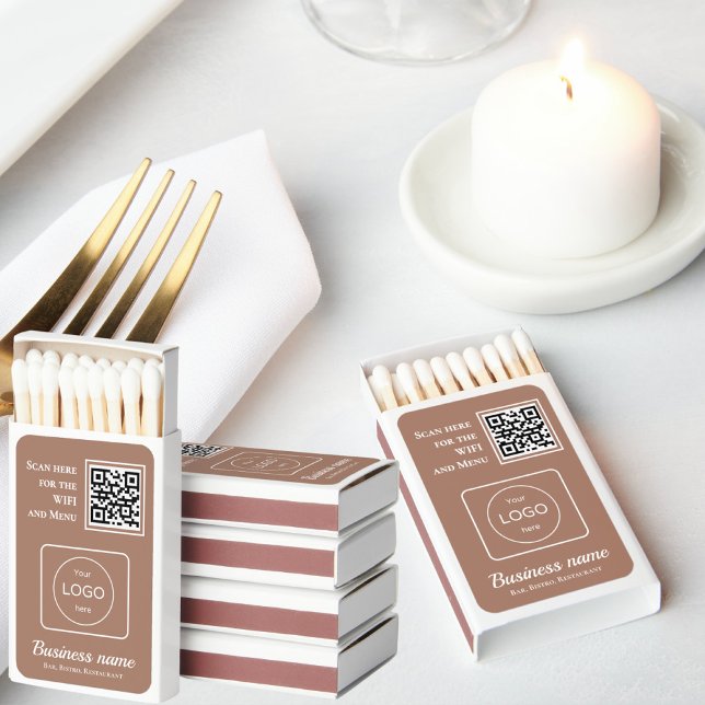 Matchbox logo qr code mocha mousse matchboxes (Creator Uploaded)