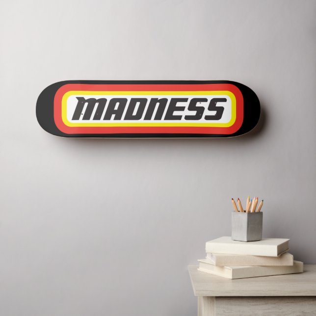 Matchbox Madness Black Skateboard Deck (Wall Art (Horz))