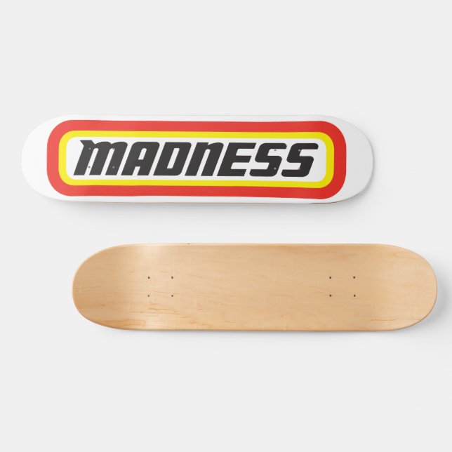 Matchbox Madness White Skateboard Deck (Horz)