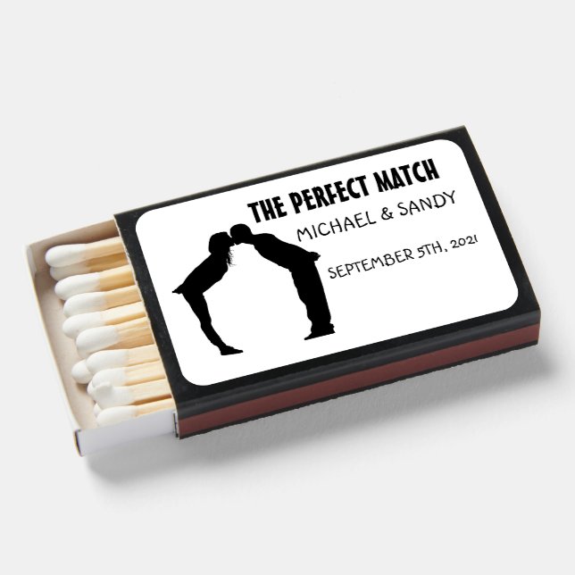 Matchbox MATCHBOXES "PERFECT MATCH" WEDDING FAVORS (Front Open)
