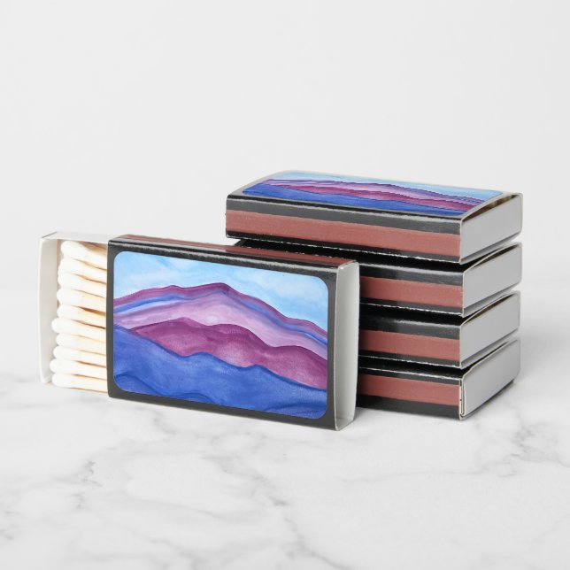 Matchbox Purple Mountains Majesty Painting Matchboxes (Stacked)