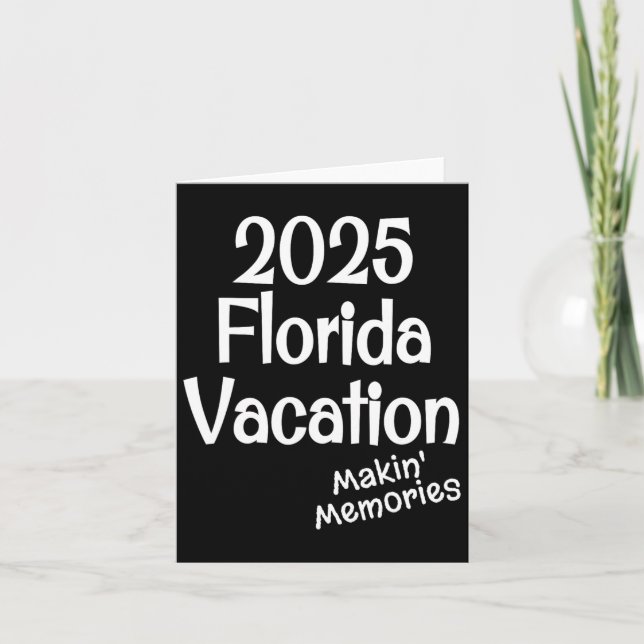 Matching 2025 Florida Family Vacation Making Memor Card (Front)