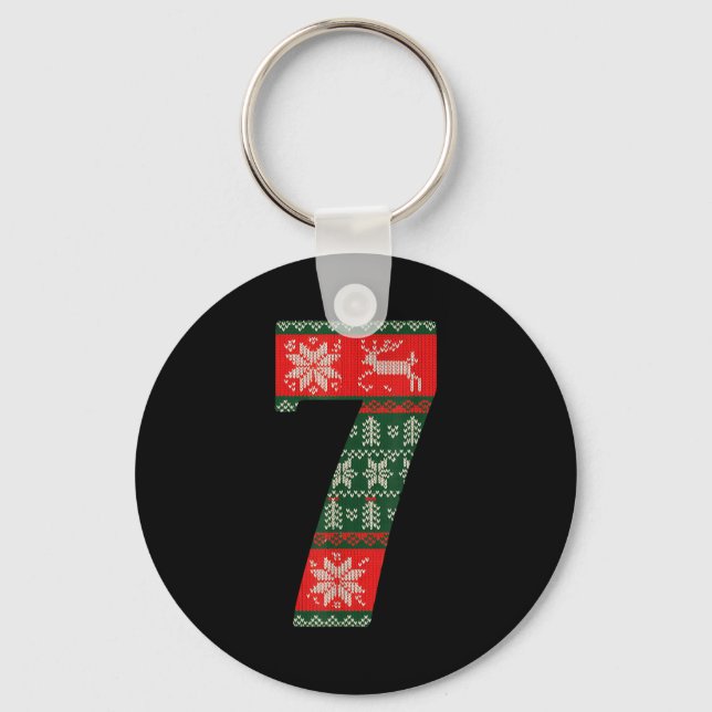 Matching 67 Christmas Ugly Sweater Meme Number 7  Keychain (Front)