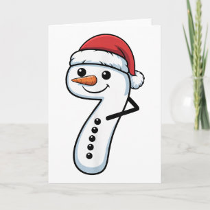 Matching 67 Snowman Couple Christmas Meme - Number Card