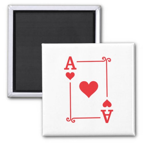 Matching Ace Hearts Suit Playing Cards Modern Magnet