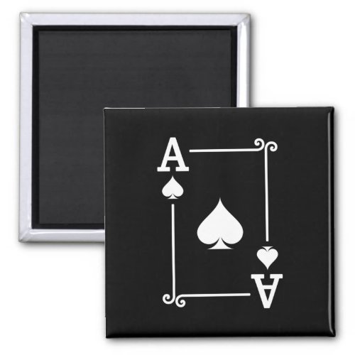 Matching Ace Spades Suit Playing Cards Modern Magnet