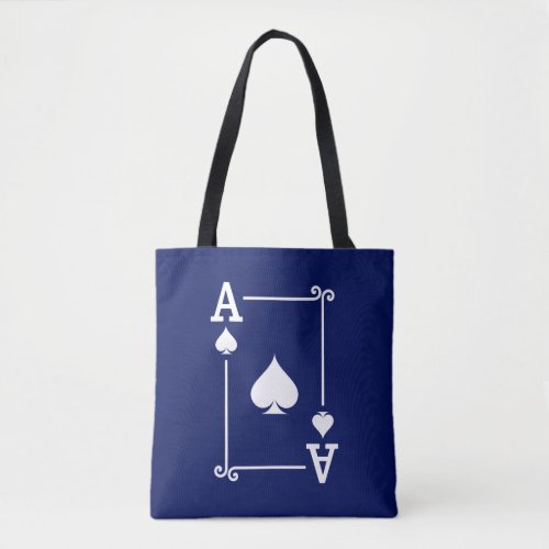 Matching Ace Spades Suit Playing Cards Modern Tote Bag