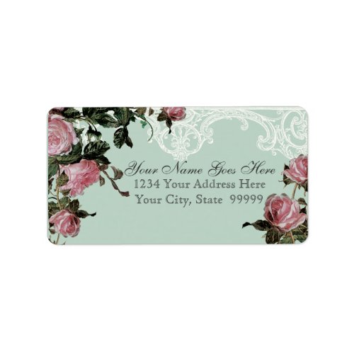 Matching Address Labels Trellis Rose Vintage Label