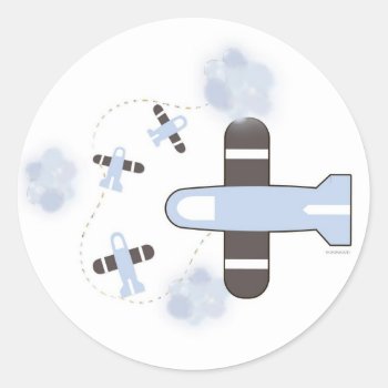Matching Airplane Stickers by mybabybundles at Zazzle
