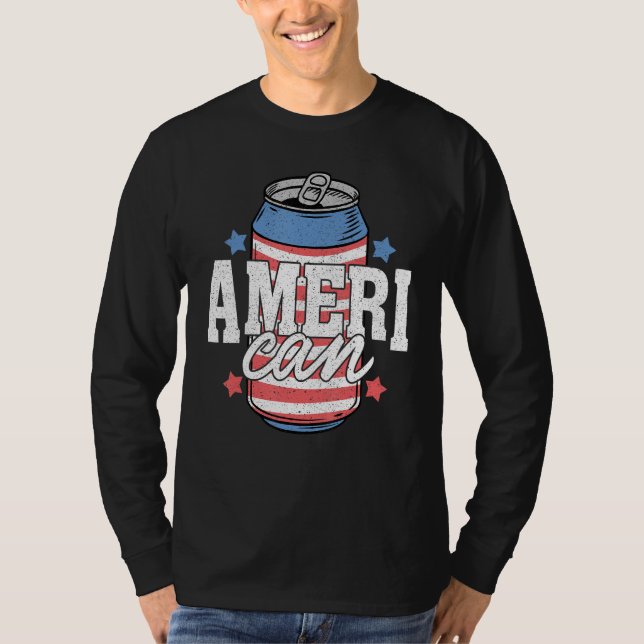 Matching Ameri Can Drink 4th Of July Indepedence D T-Shirt (Front)