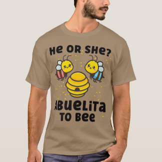 Matching Baby Gender Reveal Party He Or She Abueli T-Shirt