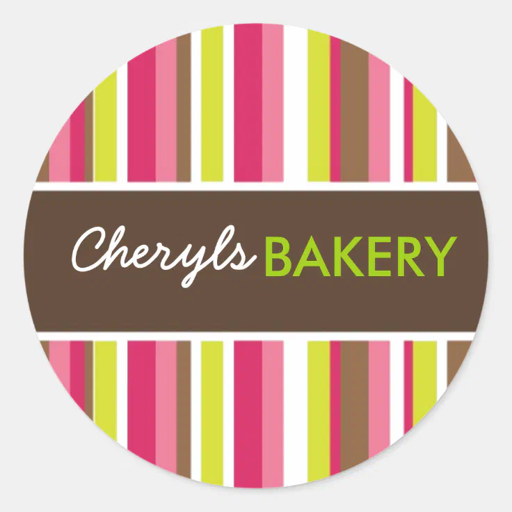 Matching Bakery Stickers Zazzle