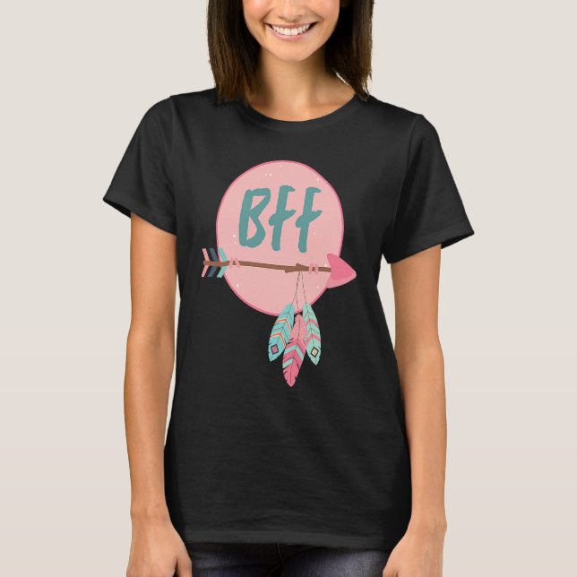 Matching Bff Best Friends Forever Girls Boho Match T-Shirt (Front)