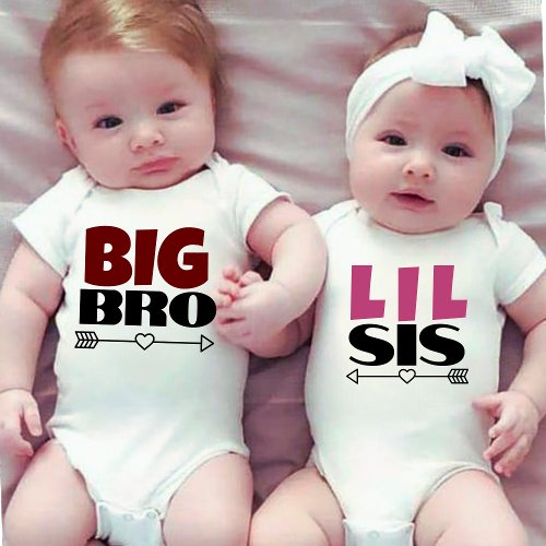Matching Big Brother Little Sister Baby Bodysuit