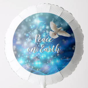 Matching Blue Dove Peace Christmas Large Balloon