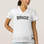 Matching Bride and Groom Personalized Honeymoon Women's Football Jersey<br><div class="desc">Do you want to show your friends and family that you are married? Or maybe you just got married and want to commemorate the event with a shirt? Look no further than our bride groom matching football jersey shirts! These shirts will let everyone know that you are one happy couple....</div>