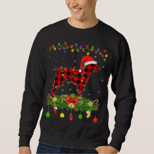 Matching Buffalo Plaid Brittany Spaniel Dog Christ Sweatshirt