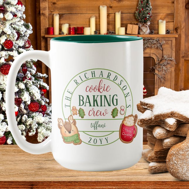 Matching Christmas Baking Crew  Two-Tone Coffee Mug (Creator Uploaded)