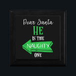 Matching Christmas Couples Sweater He Is The Naugh Gift Box<br><div class="desc">Matching Christmas Couples Sweater He Is The Naugh</div>