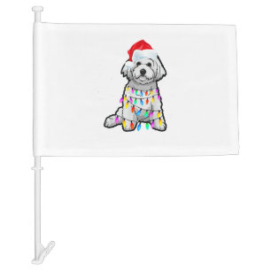 Matching Christmas Pajama T Shirt Bichon Frise Dog Car Flag