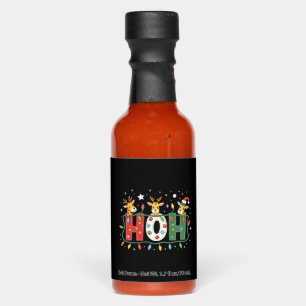 Matching Christmas Santa Hat Ho Ho Ho Giraffe Anim Hot Sauces