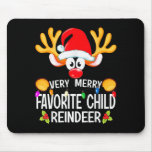 Matching Christmas Very Merry Favorite Child Reind Mouse Pad