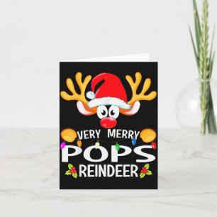 Matching Christmas Very Merry Ps Reindeer Card