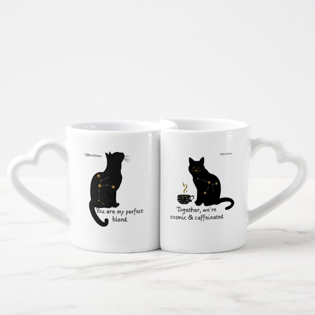 Matching Coffee Cups for Astrology Lovers (Front Nesting)