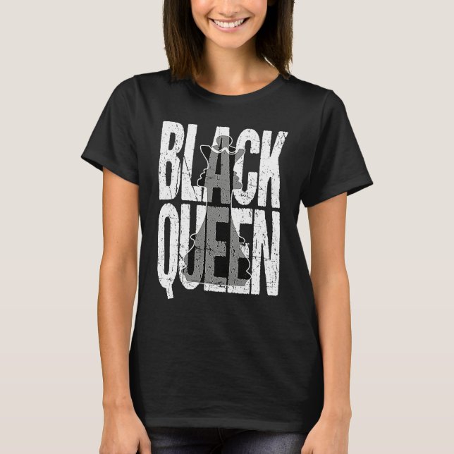 Matching Couple Black History Month Black Queen Ch T-Shirt (Front)