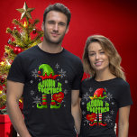 Matching Couple Christmas Elf Names in Heart T-Shirt<br><div class="desc">Introducing our merry "Sleighin' It Together" Christmas couple's shirt set! Capture the holiday magic and showcase your united front with these delightful and customizable tees. Each shirt features a jolly elf hat and feet, playfully adorned with the phrase "Sleighin' It Together, " there are two versions of the elf hat/feet,...</div>