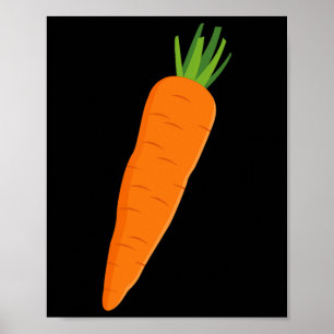 Matching Couple Costume Kid Fun Vegetable Carrot H Poster