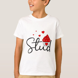 Matching Couple Love Heart Stud Muffin Cupcake Val T-Shirt